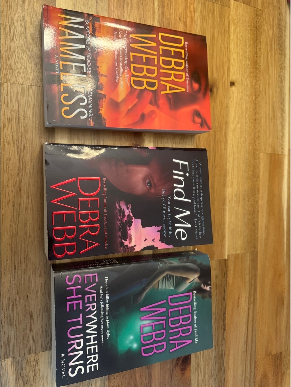 Debra Webb Faces of Evil Romantic Suspense Book Lot of 3